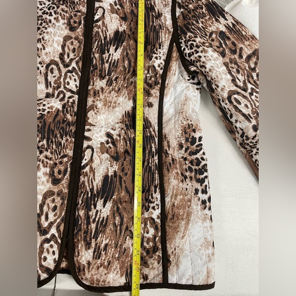 dennis by DENNIS BASSO Animal Print Zip Up Jacket Size XS - Picture 5 of 7